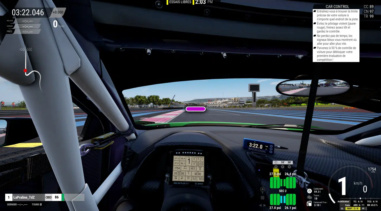 FoV réglé à 90° dans ACC