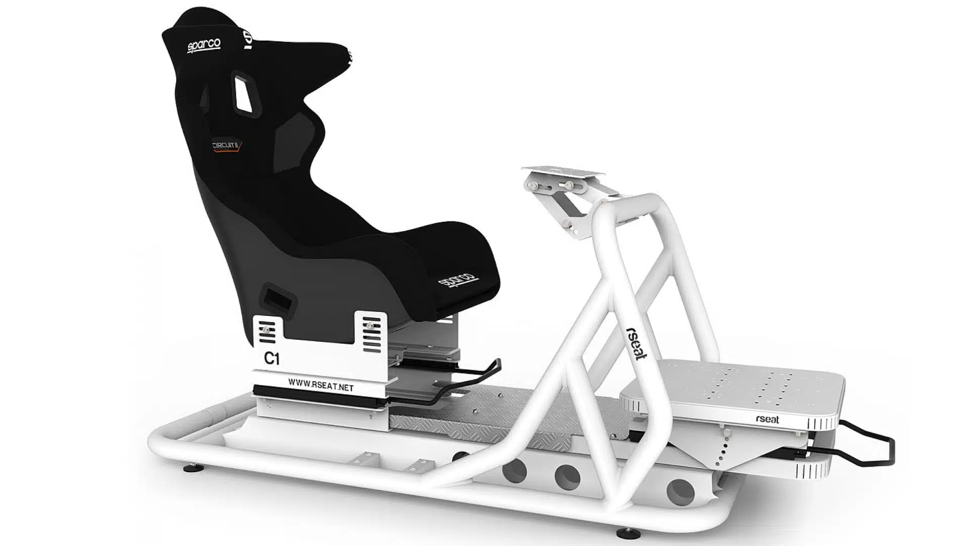 Le C1 en version blanche et siège noir Sparco