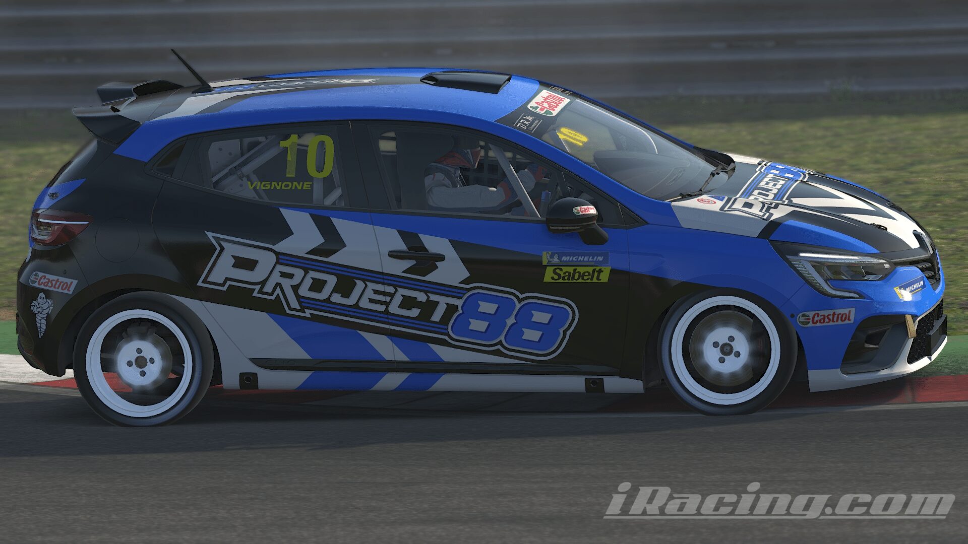 2349 Clio Cup bleue dans iRacing