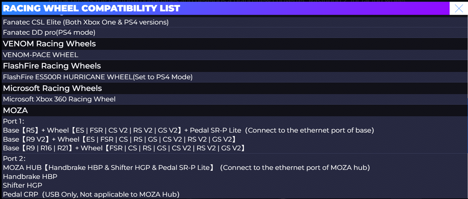 Liste compatibilité Ras1ution 2