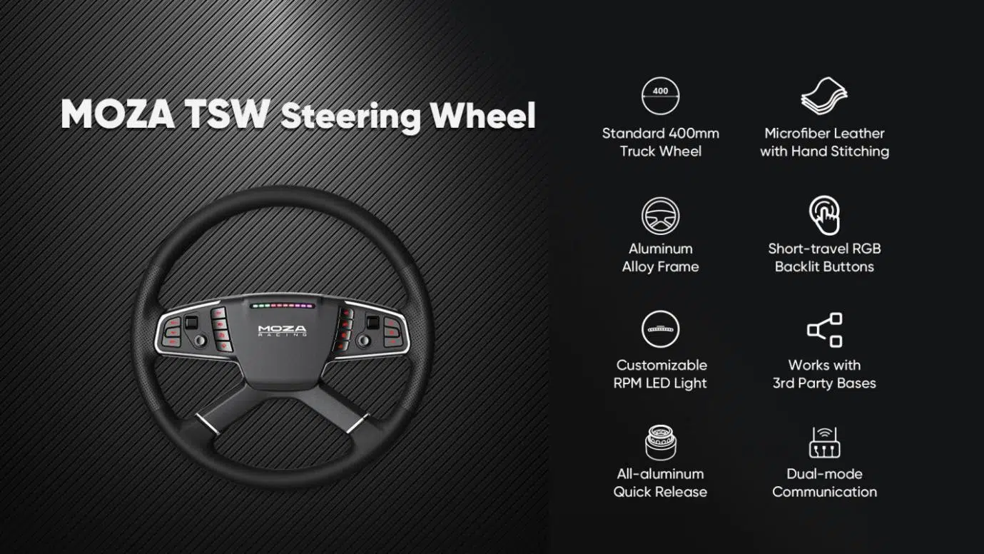 Moza dévoile le TSW Truck Wheel, 100% camion !