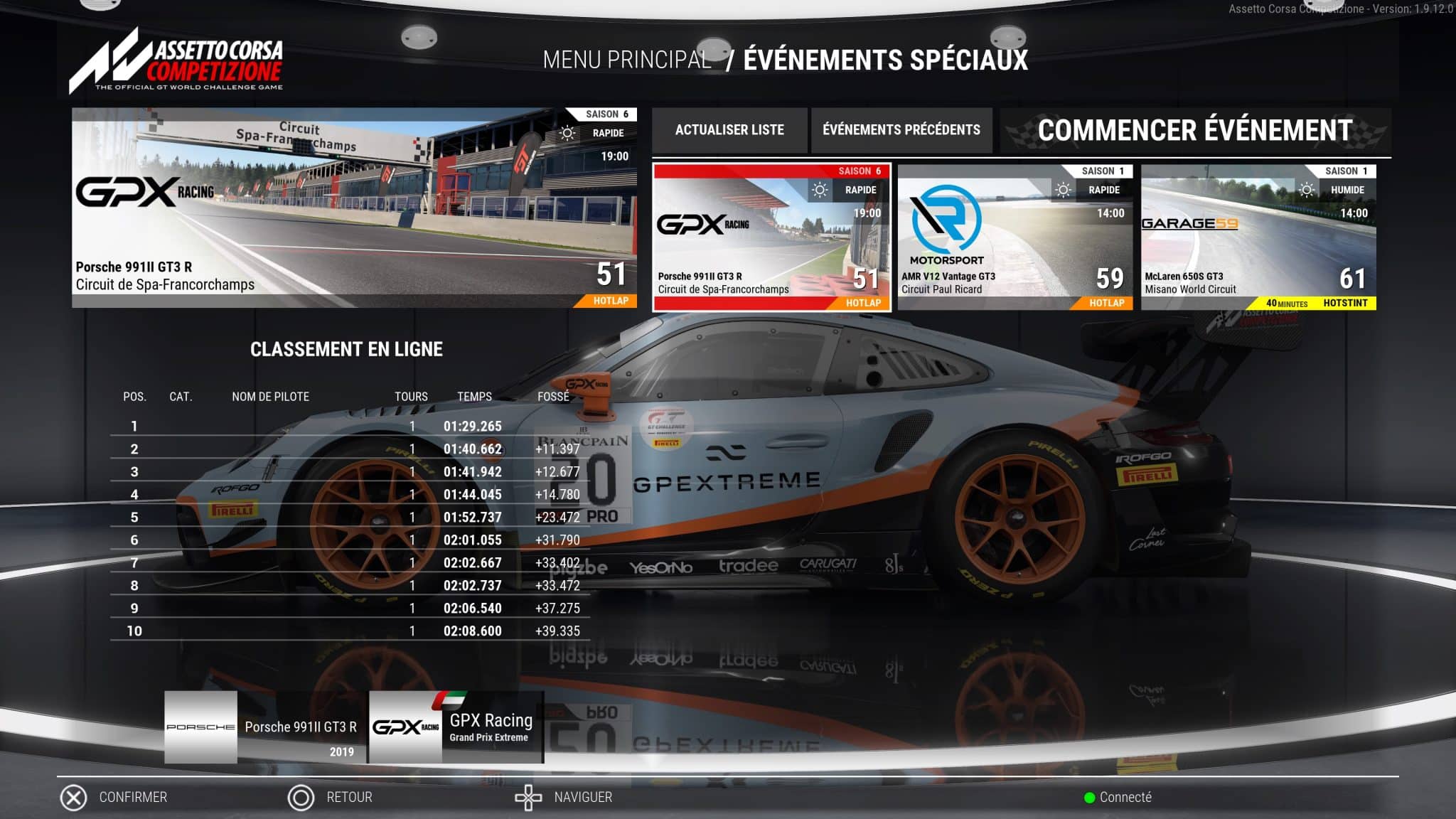 Assetto Corsa Competizione événements spéciaux 