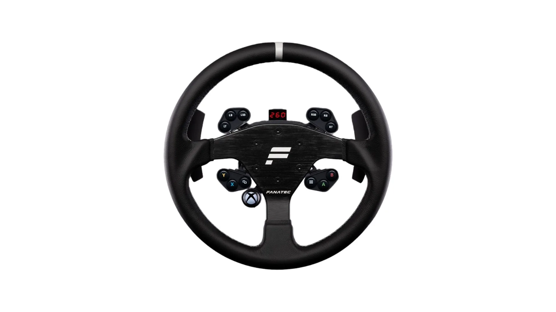 Volant Fanatec ClubSport Steering Wheel 320 monté sur son hub