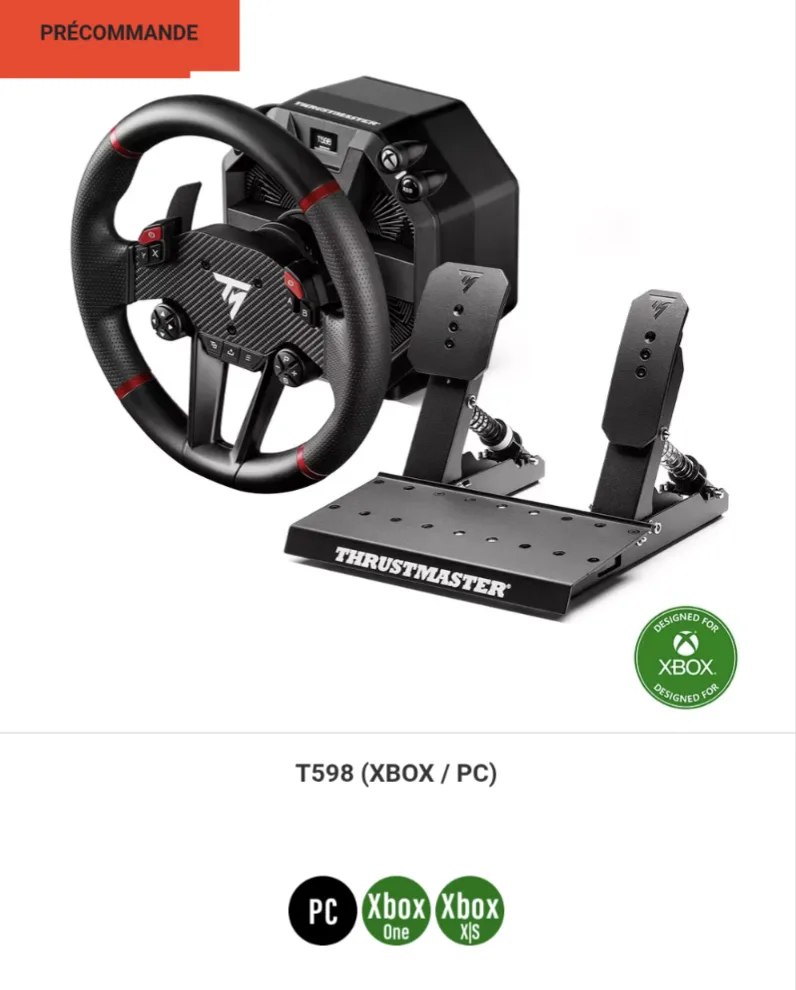 Bundle Thrustmaster T598 (Xbox/PC)