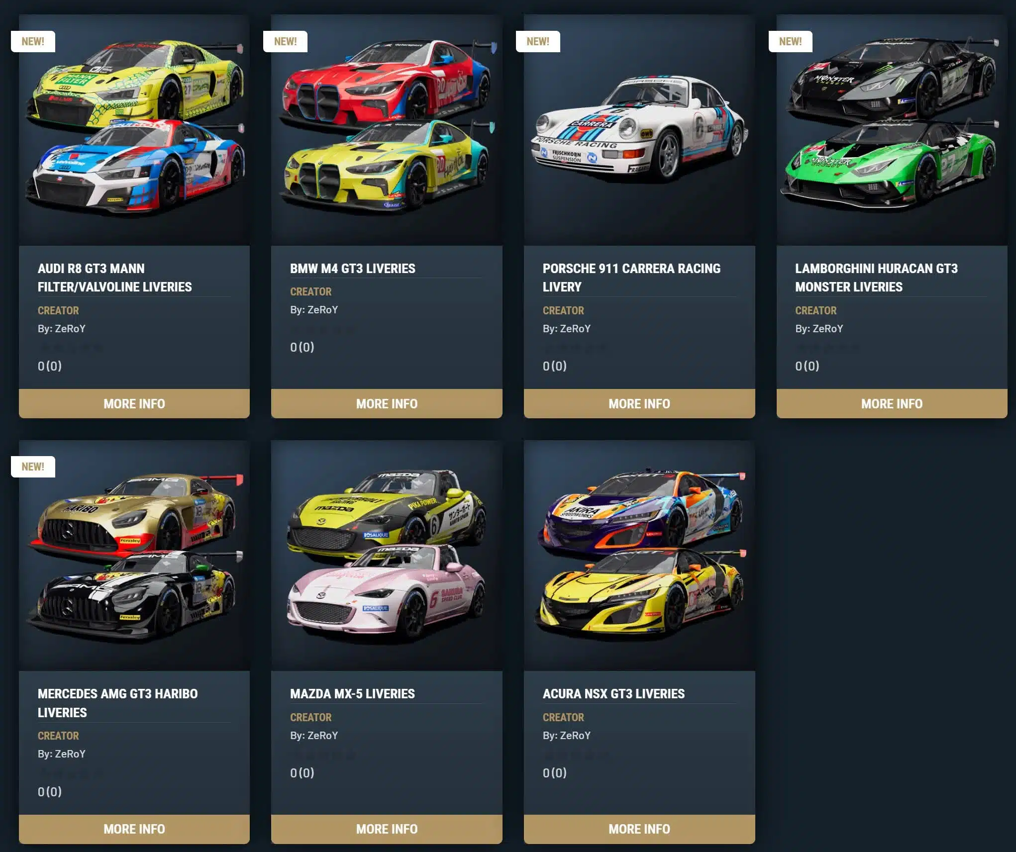 Project Motor Racing livrées ZeRoy