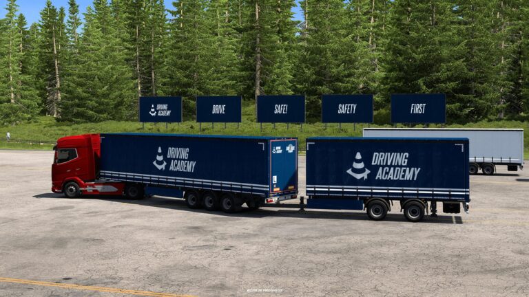 Euro Truck Simulator 2 : la Driving Academy vous apprend à gérer deux remorques !