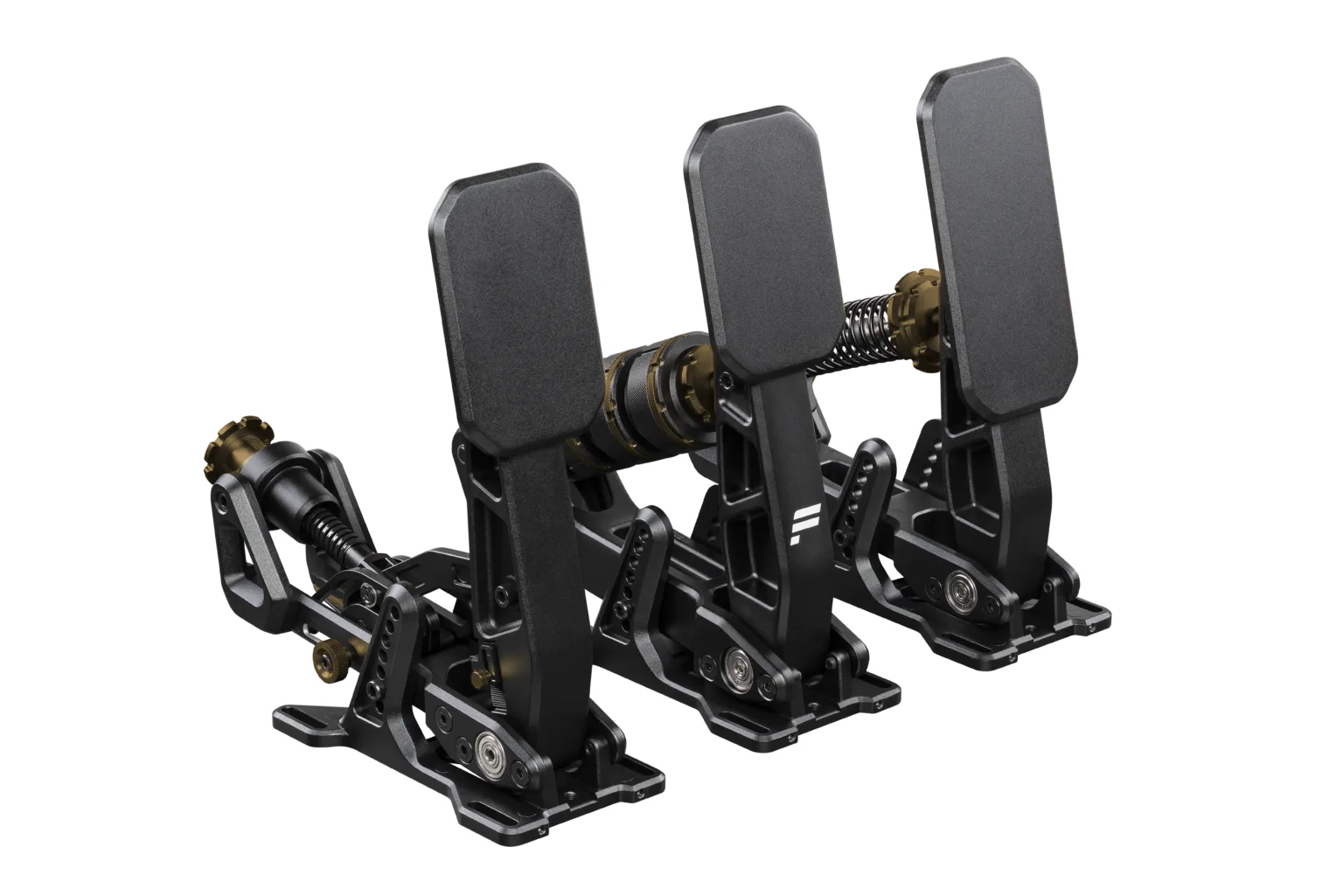 Le Fanatec Podium Pedals GT et ses trois pédales, la version à embrayage