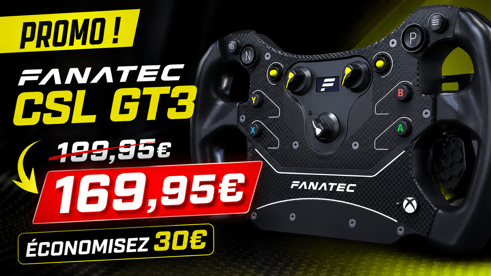 CSL Steering Wheel GT3 : Fanatec fait chuter le prix à 169,95 €