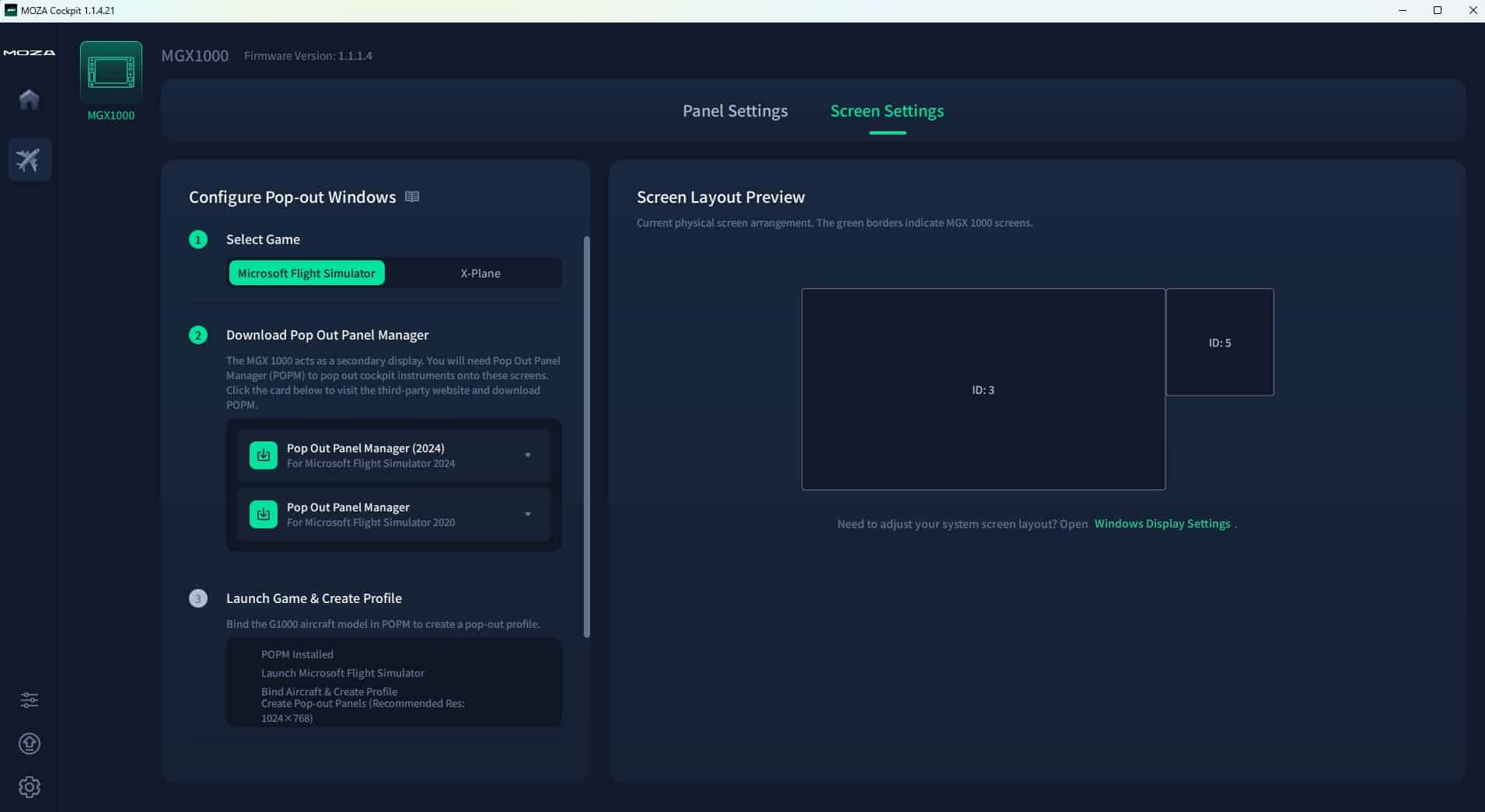 Autoconfiguration du MOZA MGX1000 dans le logiciel MOZA