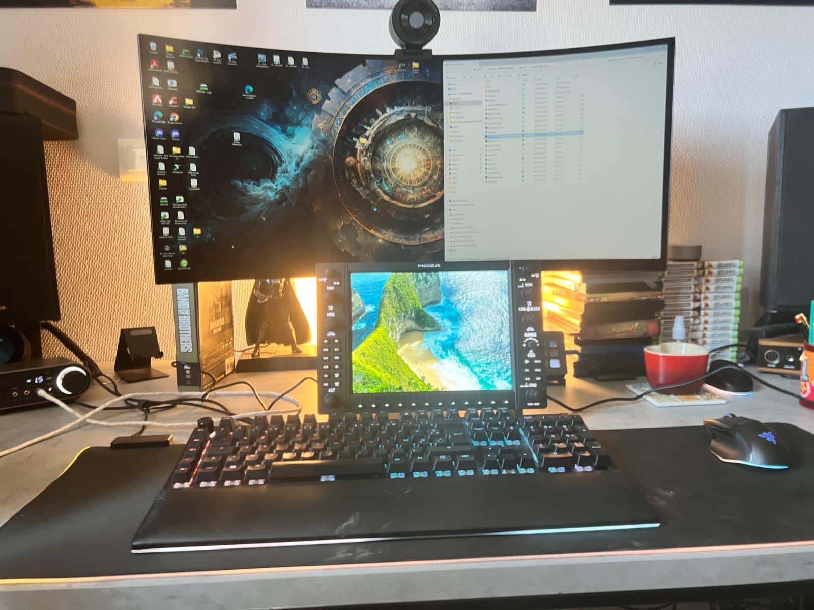 Le MOZA MGX1000 installé sur un bureau