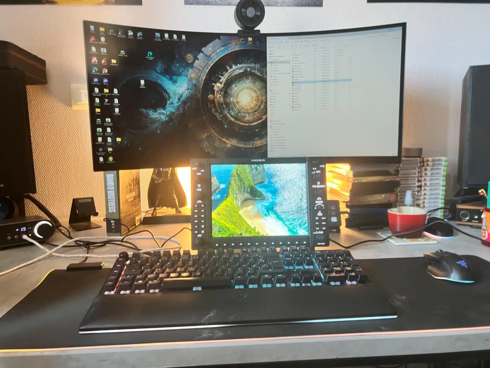 Le MOZA MGX1000 installé sur un bureau