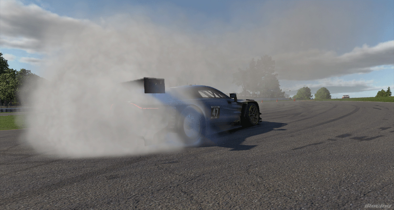 Les nouveaux effets de fumée d'iRacing
