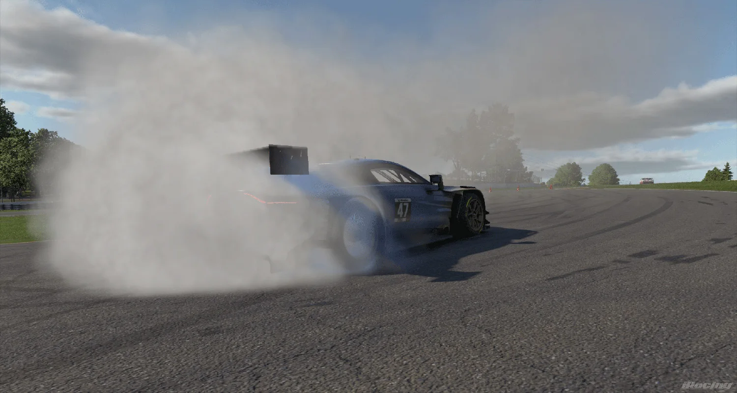 Les nouveaux effets de fumée d'iRacing