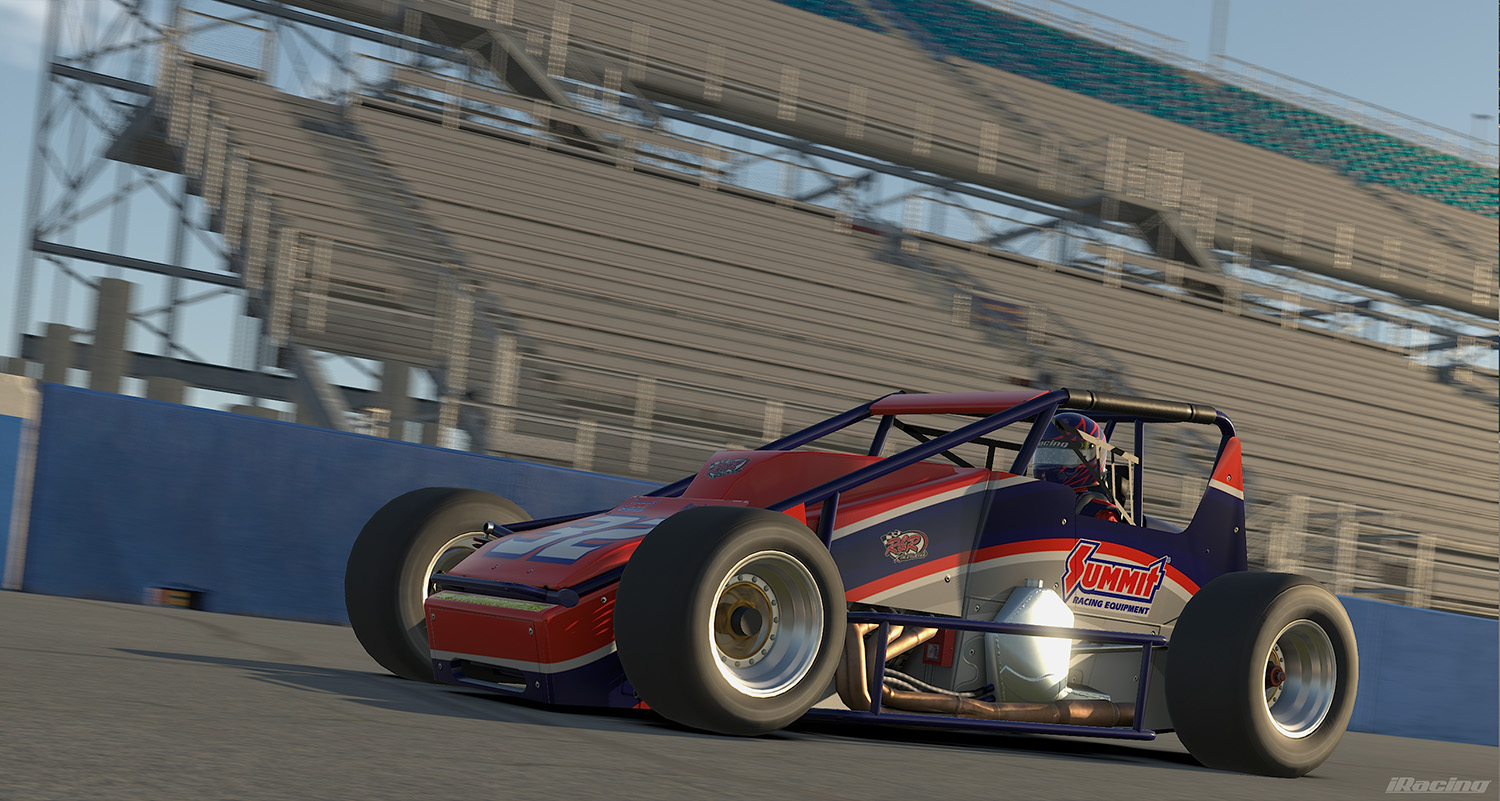 Le Sprint Car asphalte reconstruit dans la Saison 4 d'iRacing
