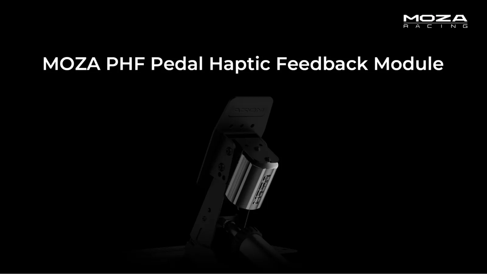 Module de retour haptique Moza PHF monté sur une pédale