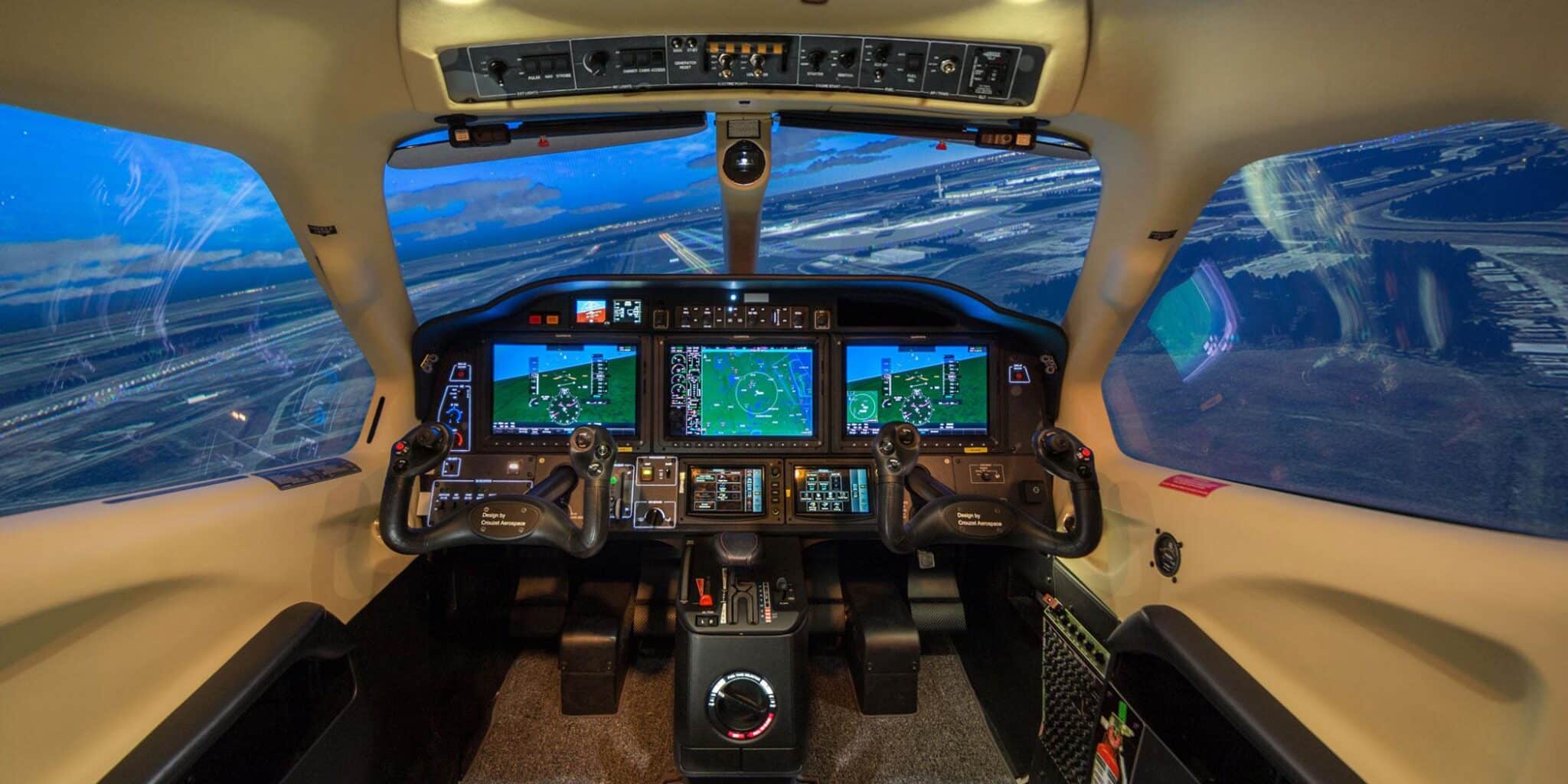 Approche de nuit aux instruments à bord d'un Daher TBM 930
