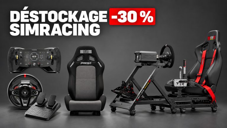 Déstockage Stealth Gamer : roue Moza Porsche Mission R, volant Thrustmaster T128, siège PRS1 et cockpit Next Level Racing