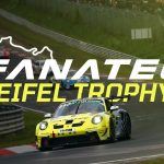 Visuel officiel de la Fanatec Eifel Trophy, avec la Porsche 911 GT3 Cup de Black Falcon au Nürburgring