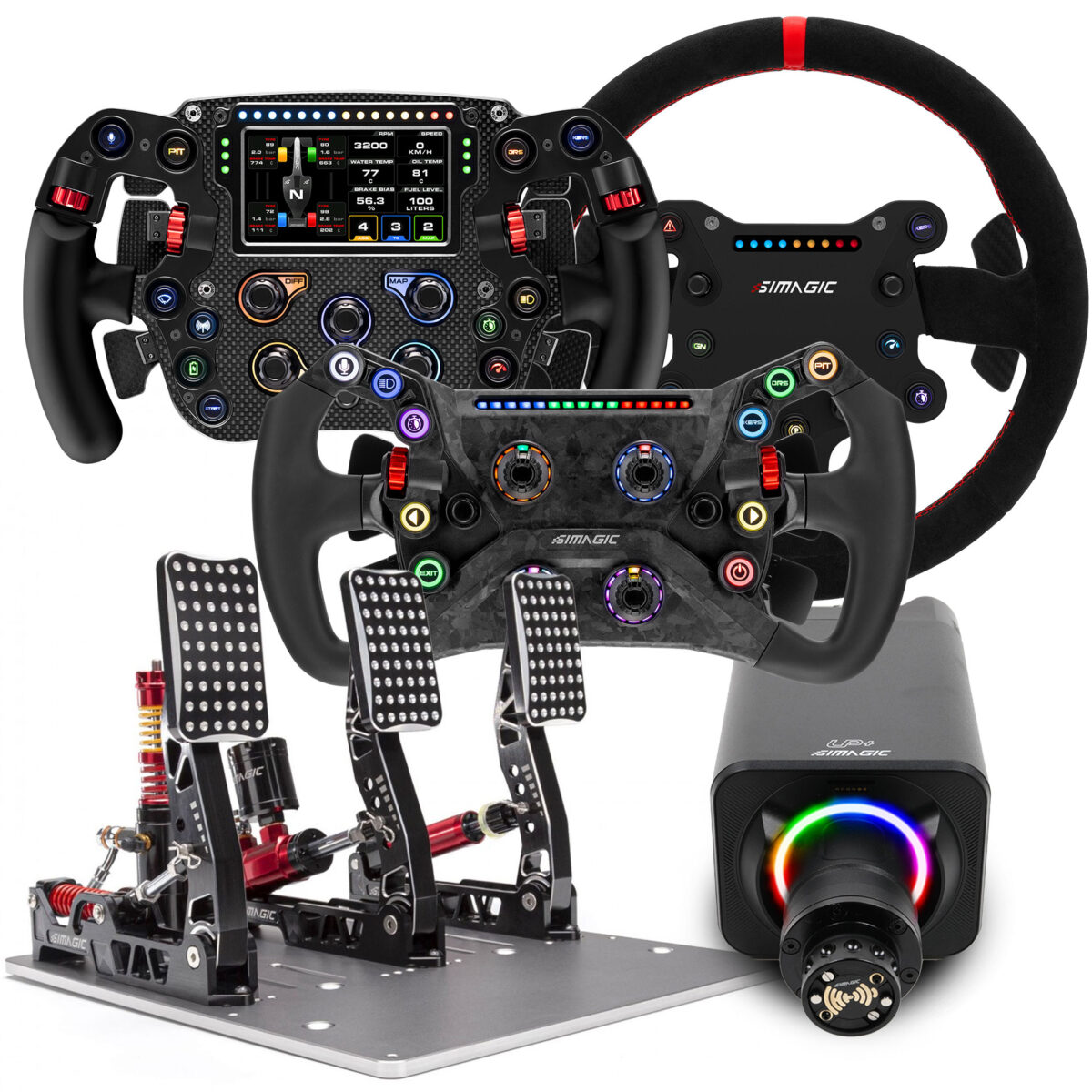 Pack Promo Volant + Base Alpha EVO SIMAGIC sur-mesure