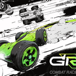 Voiture verte de GRIP 2 : Combat Racing Evolved et logo du jeu