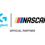 Logos de Logitech G et de la NASCAR avec la mention Official Partner