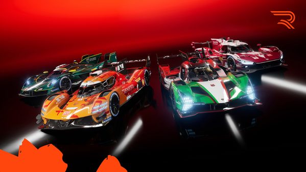 Les quatre Hypercars du Rennsport Hypercar Expansion Pack sur le visuel officiel