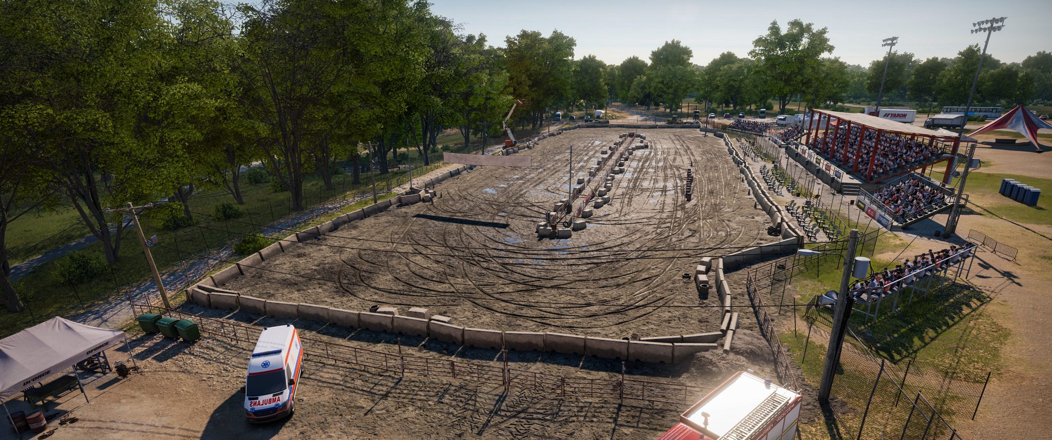 L'ovale en terre de Hogtown dans Wreckfest 2
