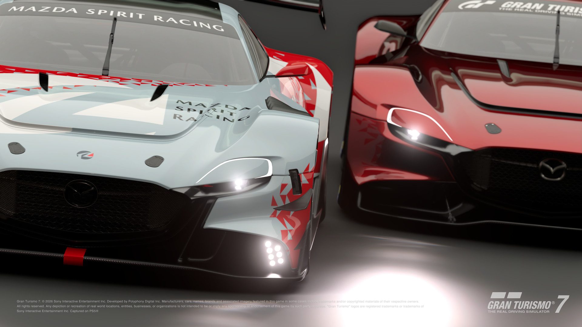 L'avant de la Mazda RX-VISION GT3 EVO '26 aux couleurs Mazda Spirit Racing