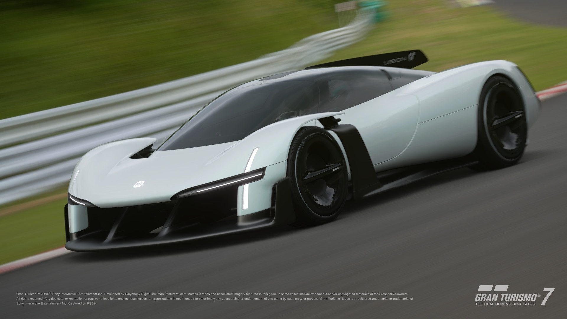 La Xiaomi Vision Gran Turismo en piste, l'une des six voitures de la mise à jour GT7 1.72