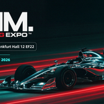 Visuel Moza Racing pour la SimRacing Expo 2026 : hall 12 de la Messe Frankfurt, stand EF22, du 16 au 18 octobre
