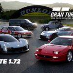 Les six voitures de la mise à jour 1.72 de Gran Turismo 7 réunies sur la piste