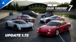 Les six voitures de la mise à jour 1.72 de Gran Turismo 7 réunies sur la piste