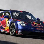 La Porsche 911 GT3 Cup n°2 de Florian Lebigre, champion de la Porsche Esports Supercup 2026, dans la fumée à Monza