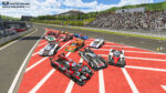 Les onze voitures du Project Motor Racing World Endurance Pack sur la grille de Fuji Speedway, le mont Fuji en arrière-plan