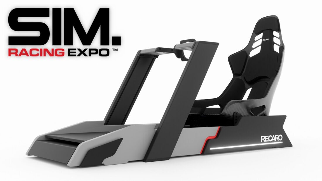 Siège RECARO simracing : le cockpit concept de la marque avec un baquet Podium CF, visuel officiel