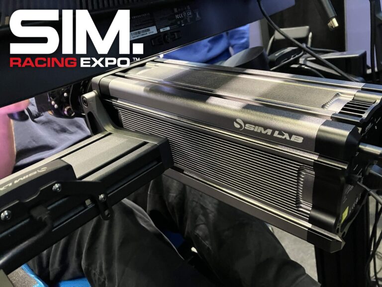 La base Direct Drive Sim-Lab DDS39 montée sur un simulateur à la SimRacing Expo 2026