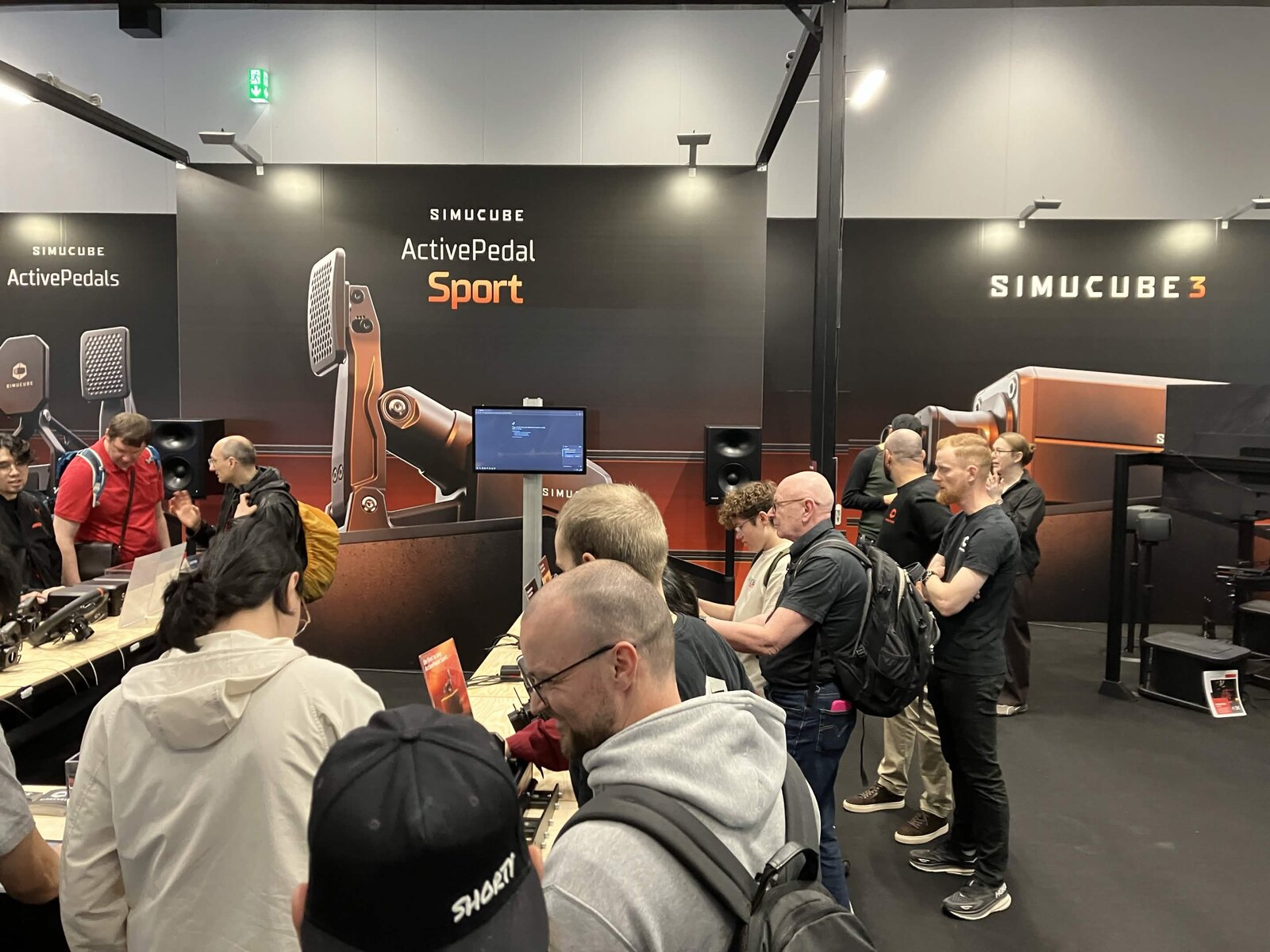 Le stand Simucube et son espace ActivePedal Sport à la SimRacing Expo 2026, à Francfort