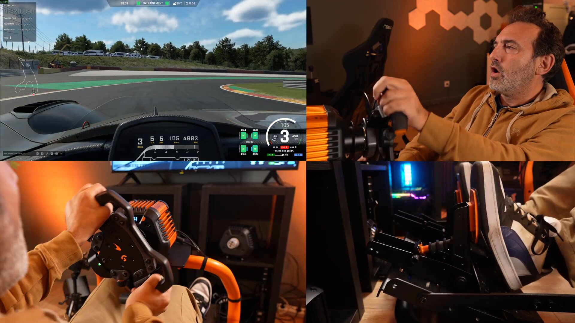 Tour de Spa en Dallara dans Assetto Corsa EVO avec le RS50 McLaren sur PC