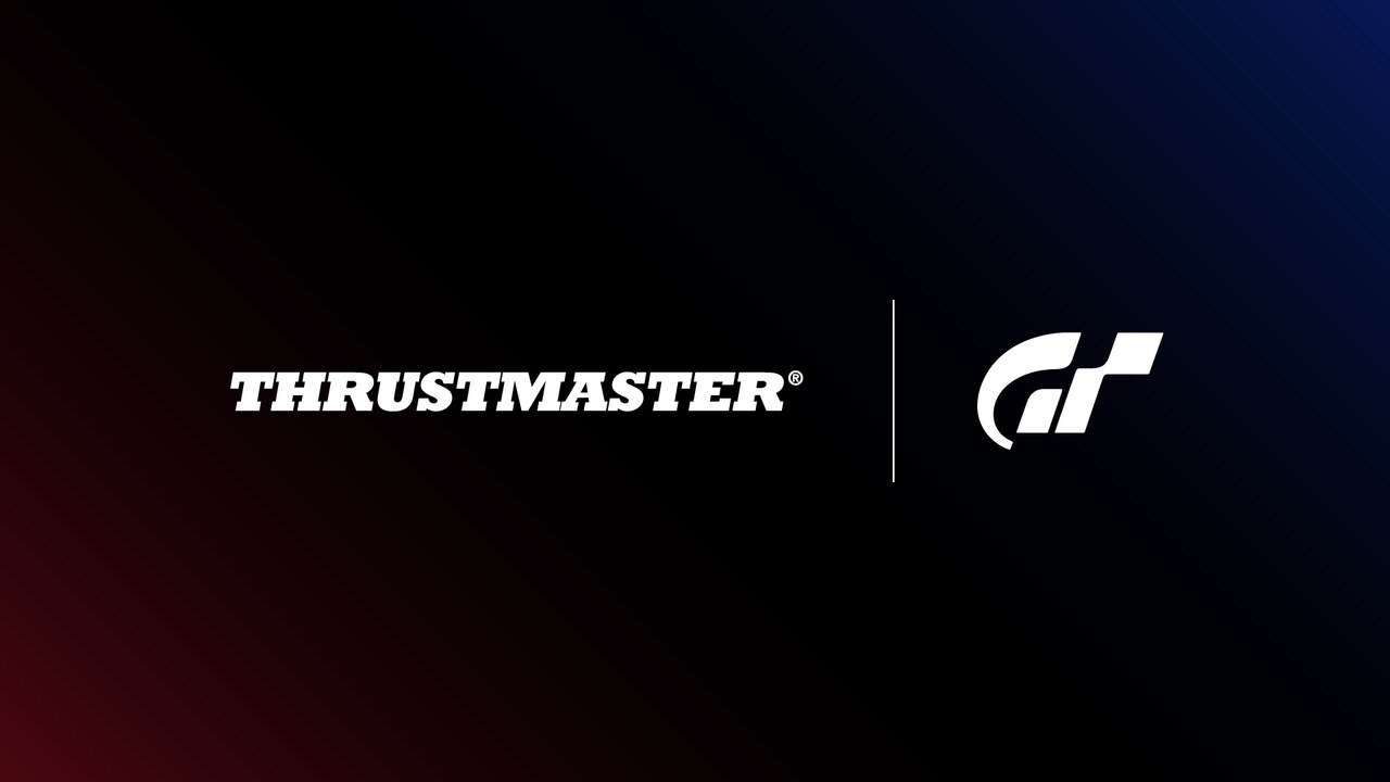 Les logos Thrustmaster et Gran Turismo côte à côte, pour l'annonce du partenariat