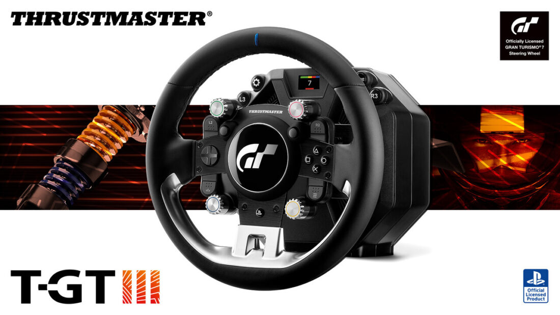 Le volant Thrustmaster T-GT III, sous licence officielle Gran Turismo 7